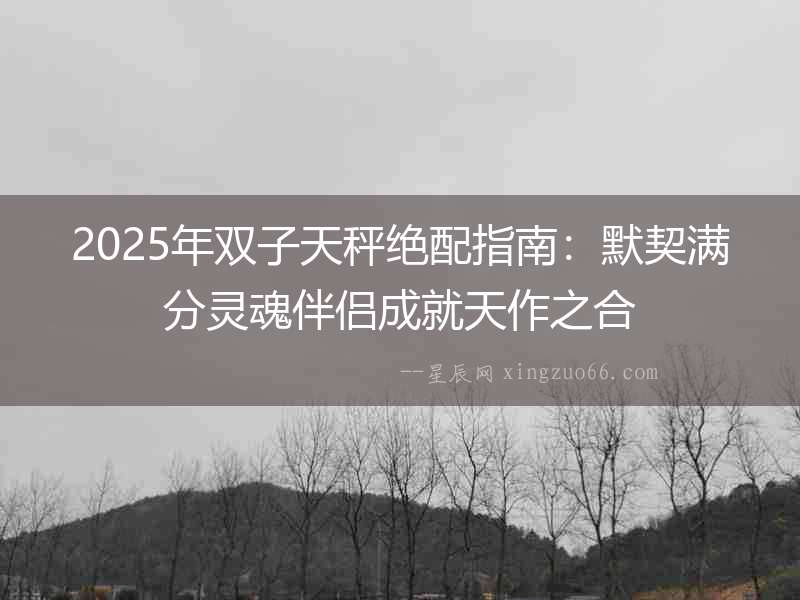 2025年雙子天秤絕配指南：默契滿分靈魂伴侶成就天作之合