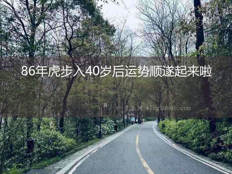 86年虎步入40歲后運勢順遂起來啦