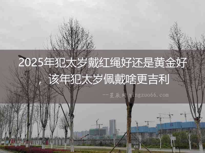 2025年犯太歲戴紅繩好還是黃金好，該年犯太歲佩戴啥更吉利