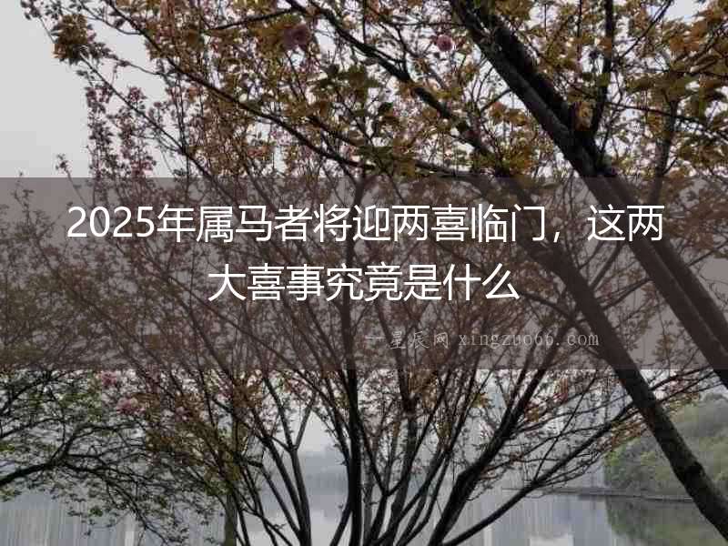 2025年屬馬者將迎兩喜臨門，這兩大喜事究竟是什么