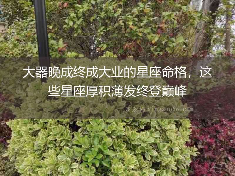 大器晚成終成大業(yè)的星座命格，這些星座厚積薄發(fā)終登巔峰