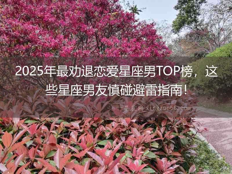 2025年最勸退戀愛星座男TOP榜，這些星座男友慎碰避雷指南！