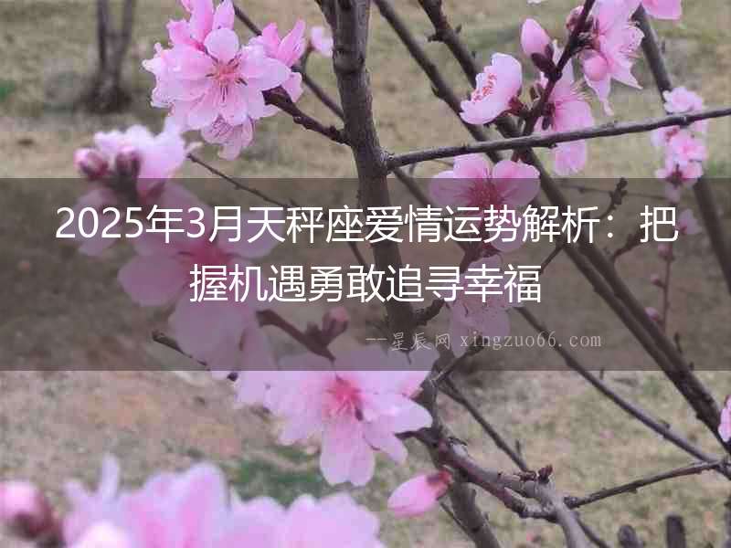 2025年3月天秤座愛(ài)情運(yùn)勢(shì)解析：把握機(jī)遇勇敢追尋幸福