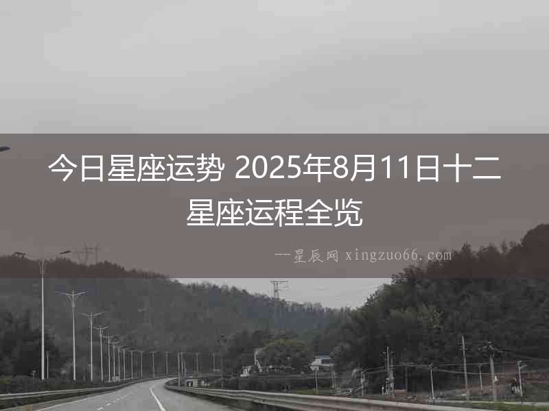 今日星座運勢 2025年8月11日十二星座運程全覽