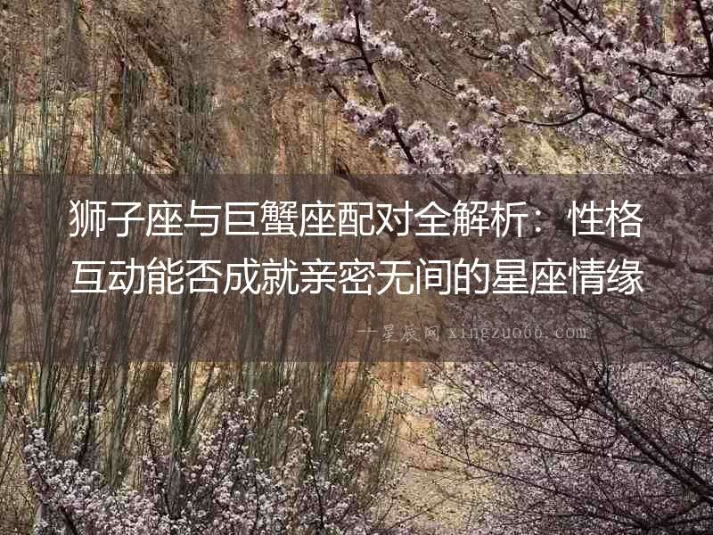 獅子座與巨蟹座配對全解析：性格互動能否成就親密無間的星座情緣