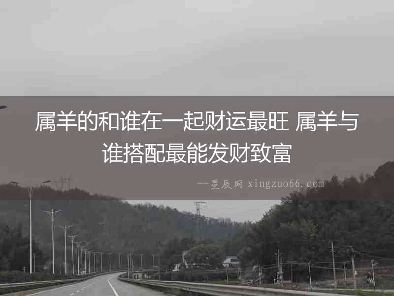 屬羊的和誰在一起財運最旺 屬羊與誰搭配最能發財致富