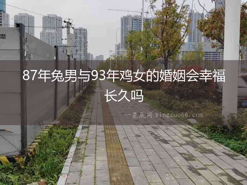 87年兔男與93年雞女的婚姻會幸福長久嗎
