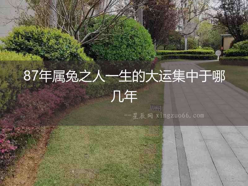 87年屬兔之人一生的大運集中于哪幾年