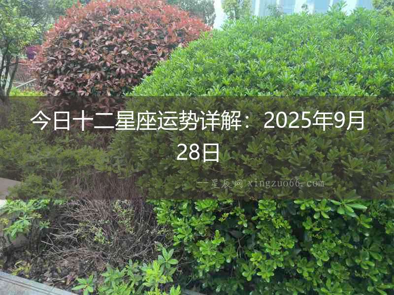 今日十二星座運勢詳解：2025年9月28日