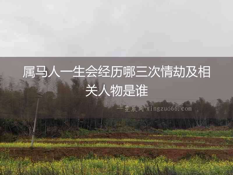 屬馬人一生會經歷哪三次情劫及相關人物是誰