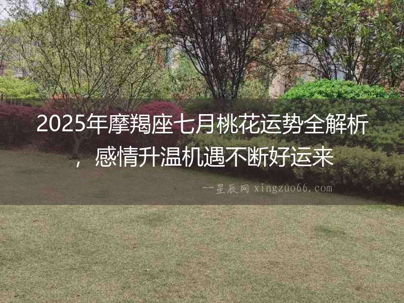 2025年摩羯座七月桃花運勢全解析，感情升溫機遇不斷好運來