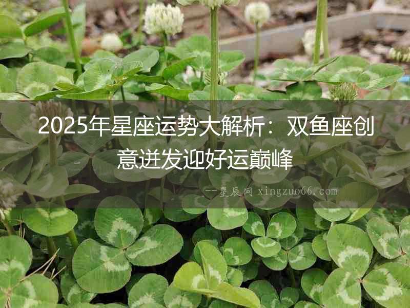 2025年星座運勢大解析：雙魚座創意迸發迎好運巔峰