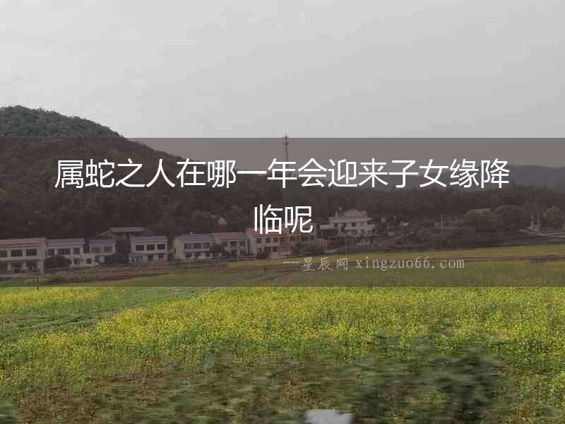 屬蛇之人在哪一年會迎來子女緣降臨呢